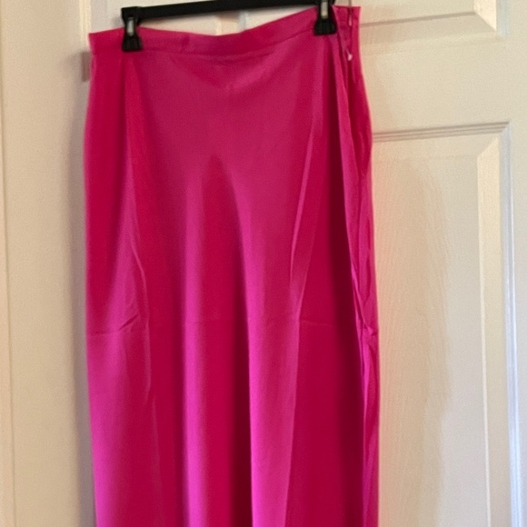 French Connection Women’s Bright Pink Long Pencil Skirt NWT Side Zipper Size 10 - Picture 7 of 14